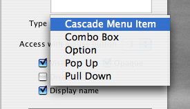 menu mode options
