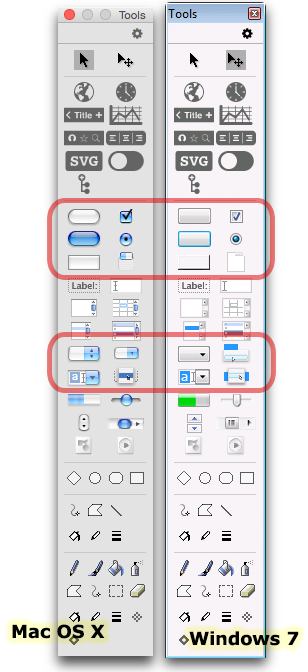 Livecode button tools